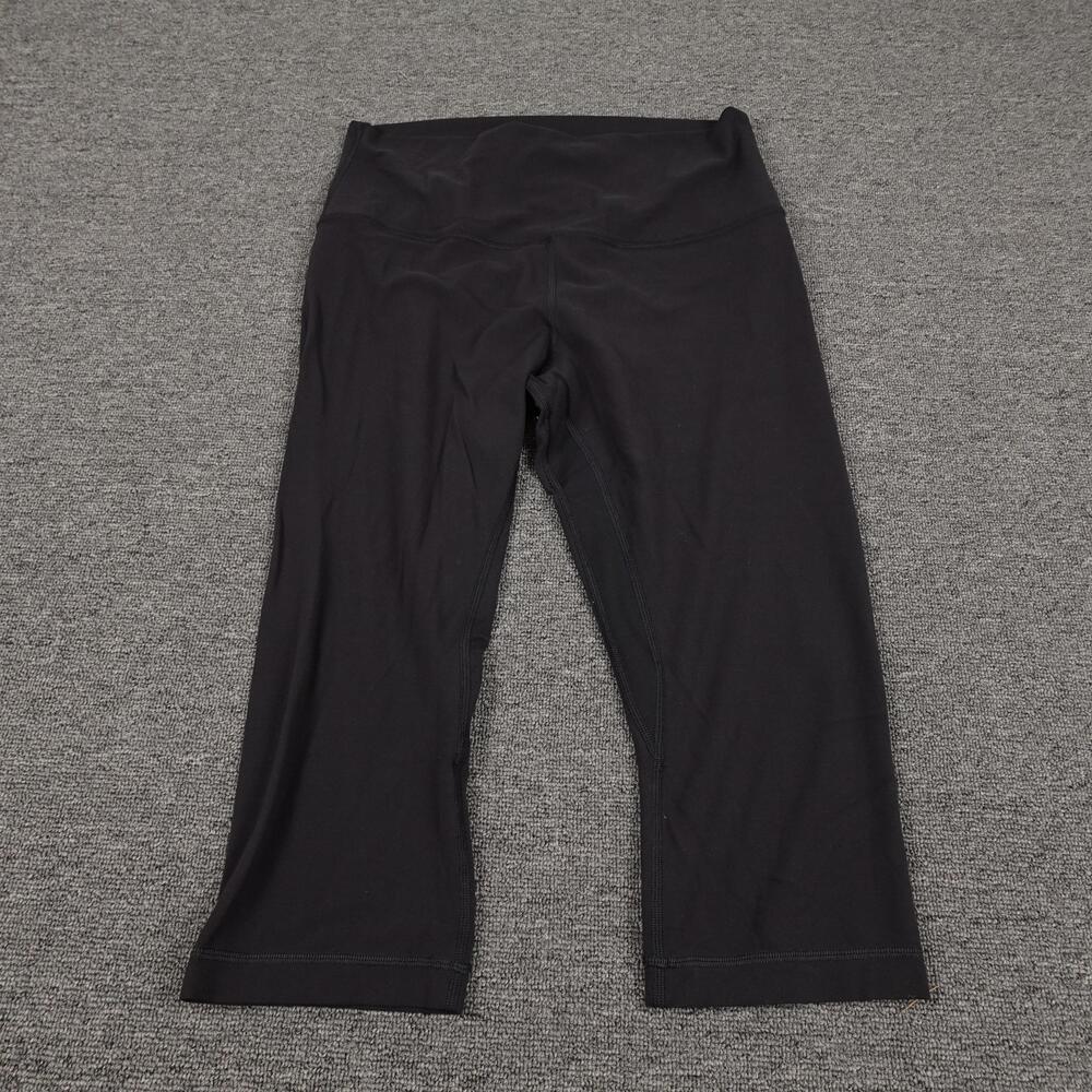 Lululemon Capri Leggings Womens 10 Black High Rise 18 Inseam Yoga Athletic